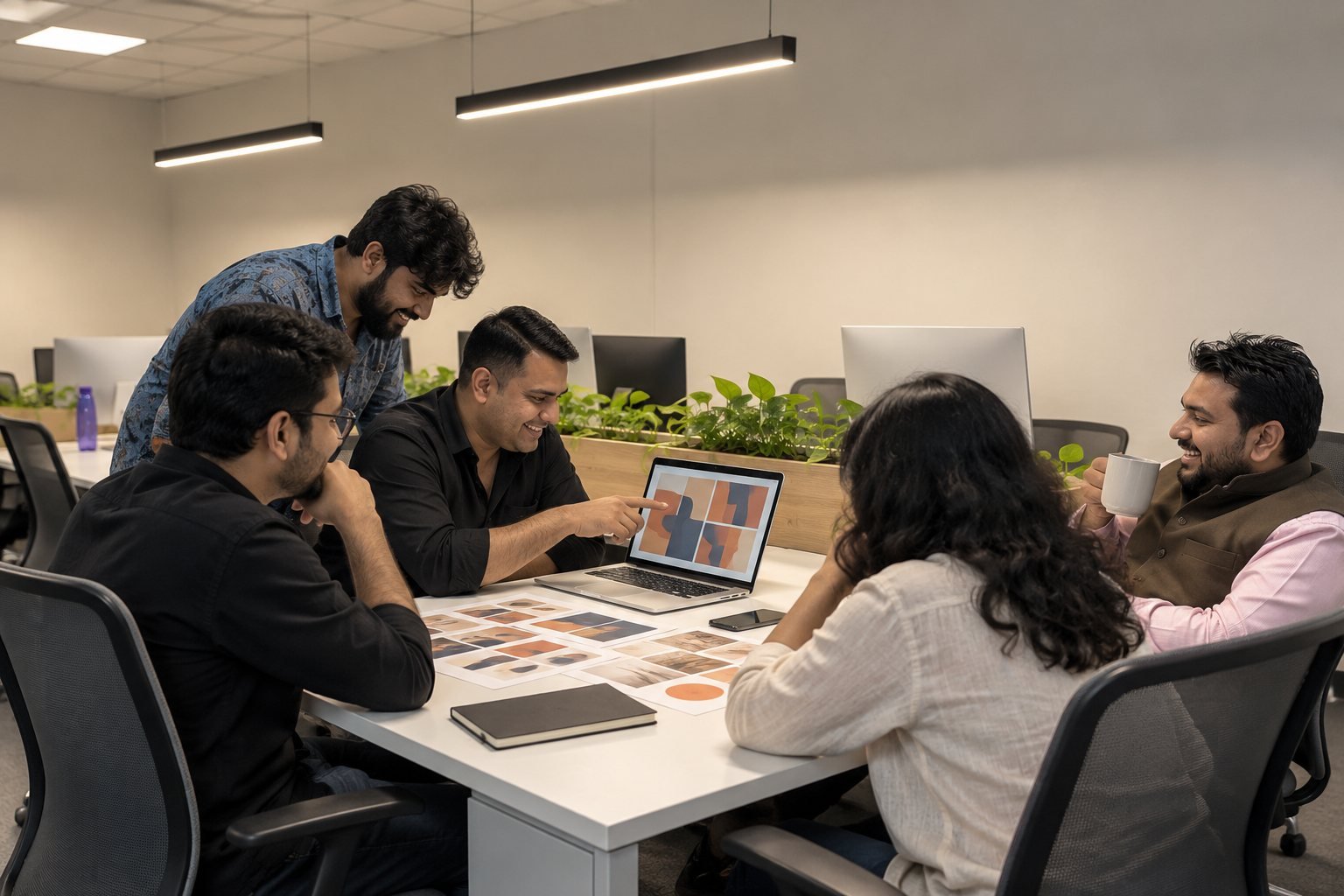 The team at work